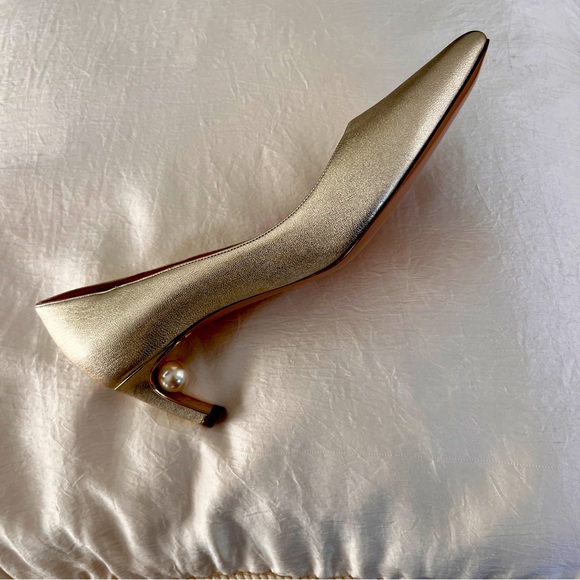 💫STUNNING!NWOT NICHOLAS KIRKWOOD•MIRA•Gold Pearl Pumps/Heels•Size 7•NEW•$795 - Picture 4 of 11